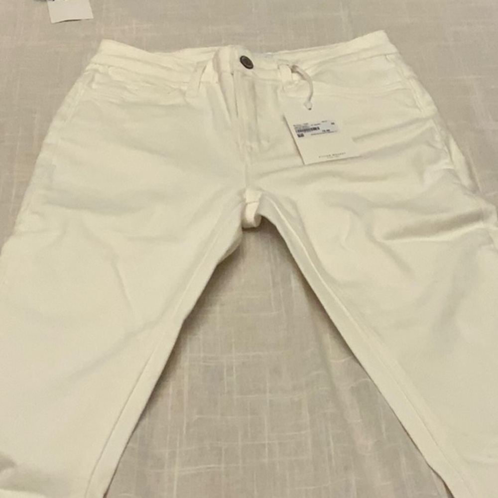 New Flying Monkey White High Rise Skinny Jean Size 26